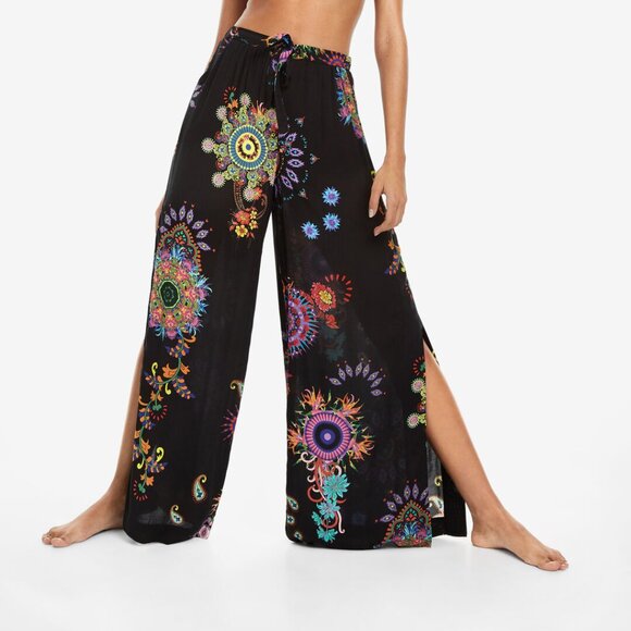 Desigual Palazzo Kasidy Psychedelic Split Leg Trouser - Picture 4 of 16